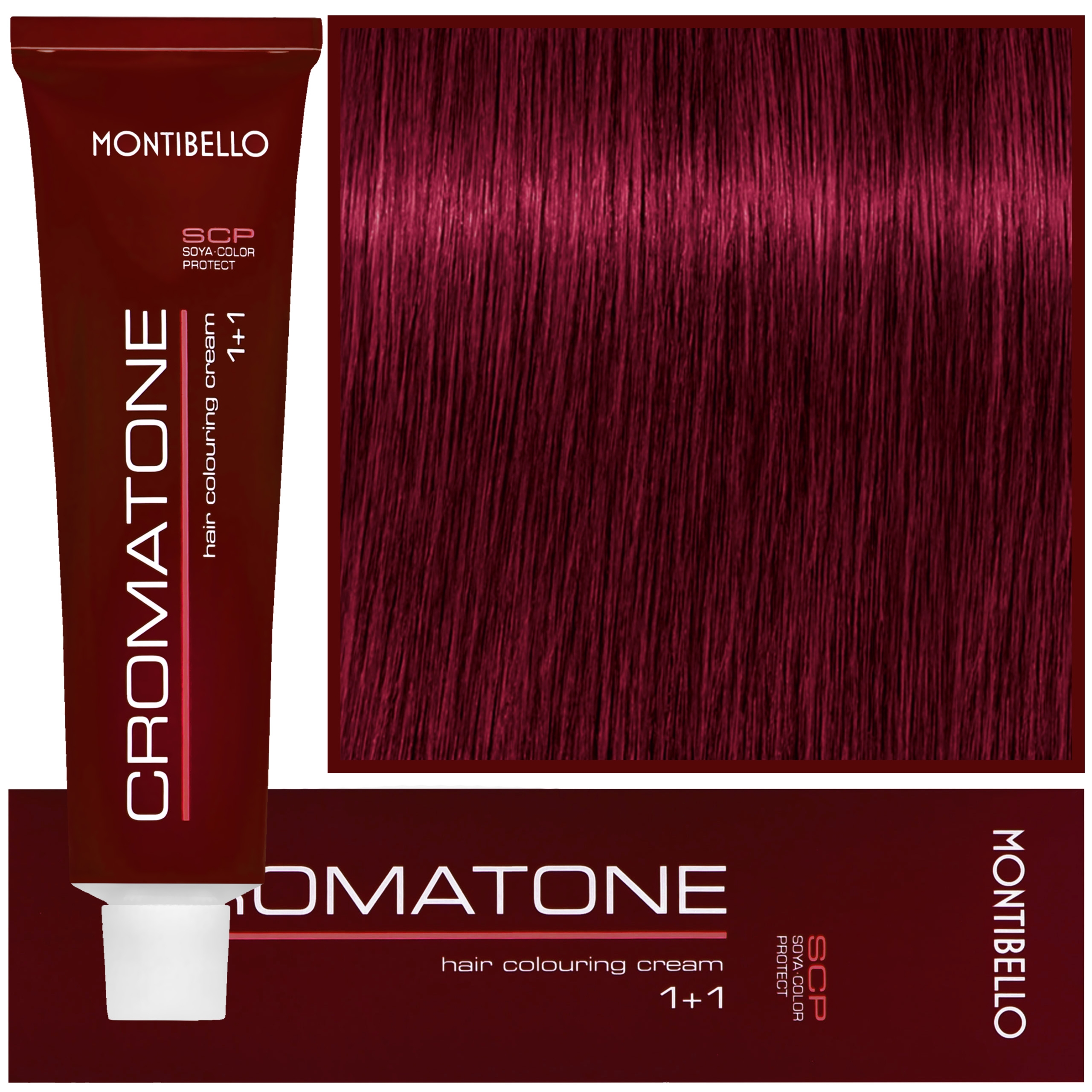 Montibello Cromatone - profesjonalna farba do trwałej koloryzacji, 60ml X 78 | Ekstremalnie Czerwony Fioletowy