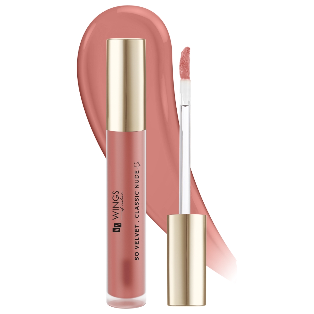 AA WINGS OF COLOR So Velvet Pomadka Matowa W Płynie Classic Nude 5 ml