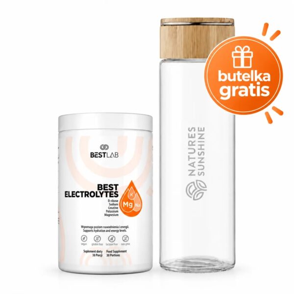 Best Electrolytes Elektrolity w proszku Szklana butelka GRATIS - Zestaw