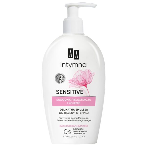 AA Intymna Ochrona&Pielęgnacja Sensitive Emulsja do higieny intymnej dozownik 300 ml