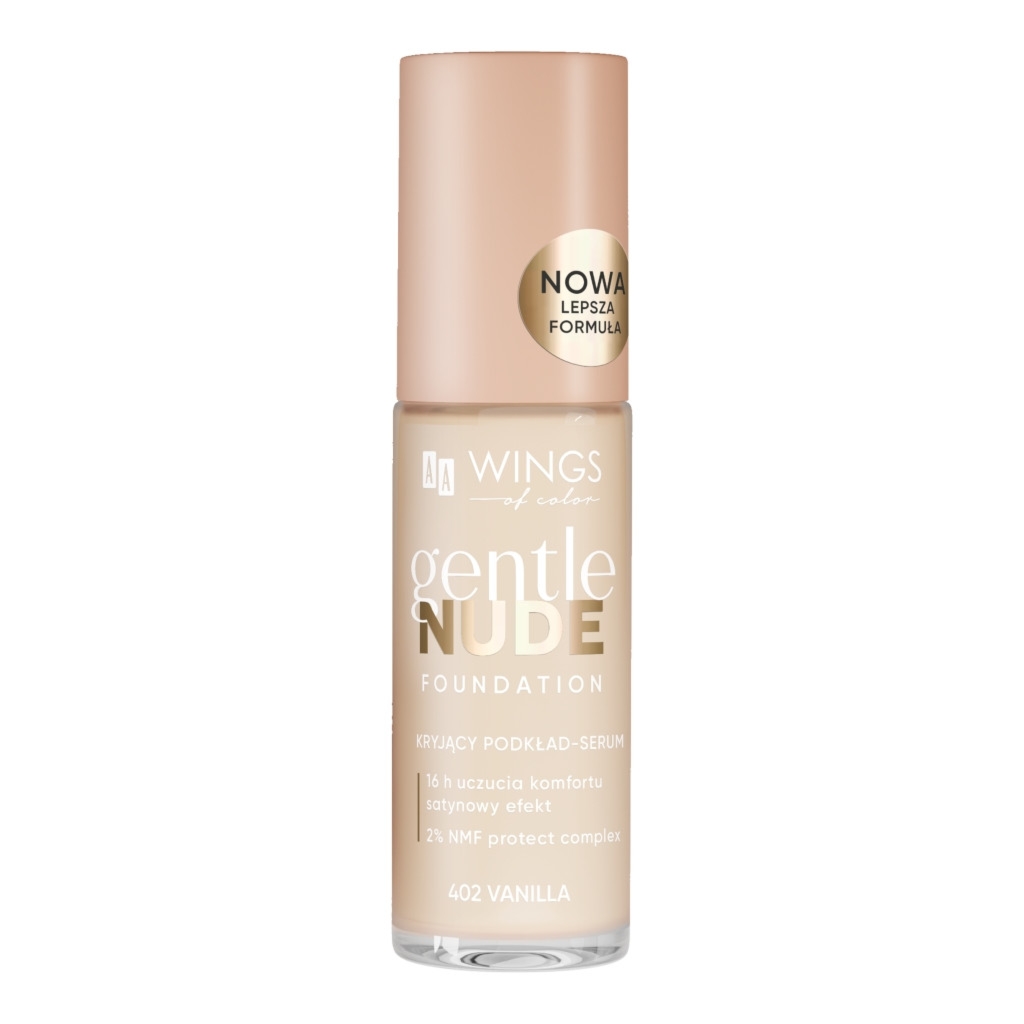 AA WINGS OF COLOR Gentle Nude Foundation Kryjący podkład-serum 402 Vanilla 30 ml
