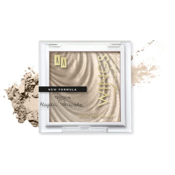 AA WINGS OF COLOR Glass Highlighter Wielofunkcyjny rozświetlacz z efektem tafli 01 Champagne Glow 7 g