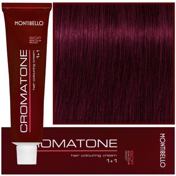 Montibello Cromatone - profesjonalna farba do trwałej koloryzacji, 60ml X 88 | Ekstremalnie Intensywny Fioletowy