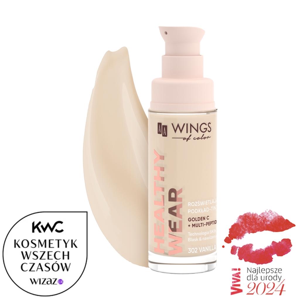 AA WINGS OF COLOR Healthy Wear Podkład-Tint Rozświetlający 302 Vanilla 30 ml
