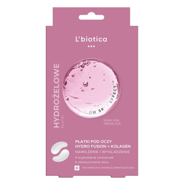 L'BIOTICA PGA Hydro Fusion Hydrożelowe płatki pod oczy z kolagenem 2 szt.