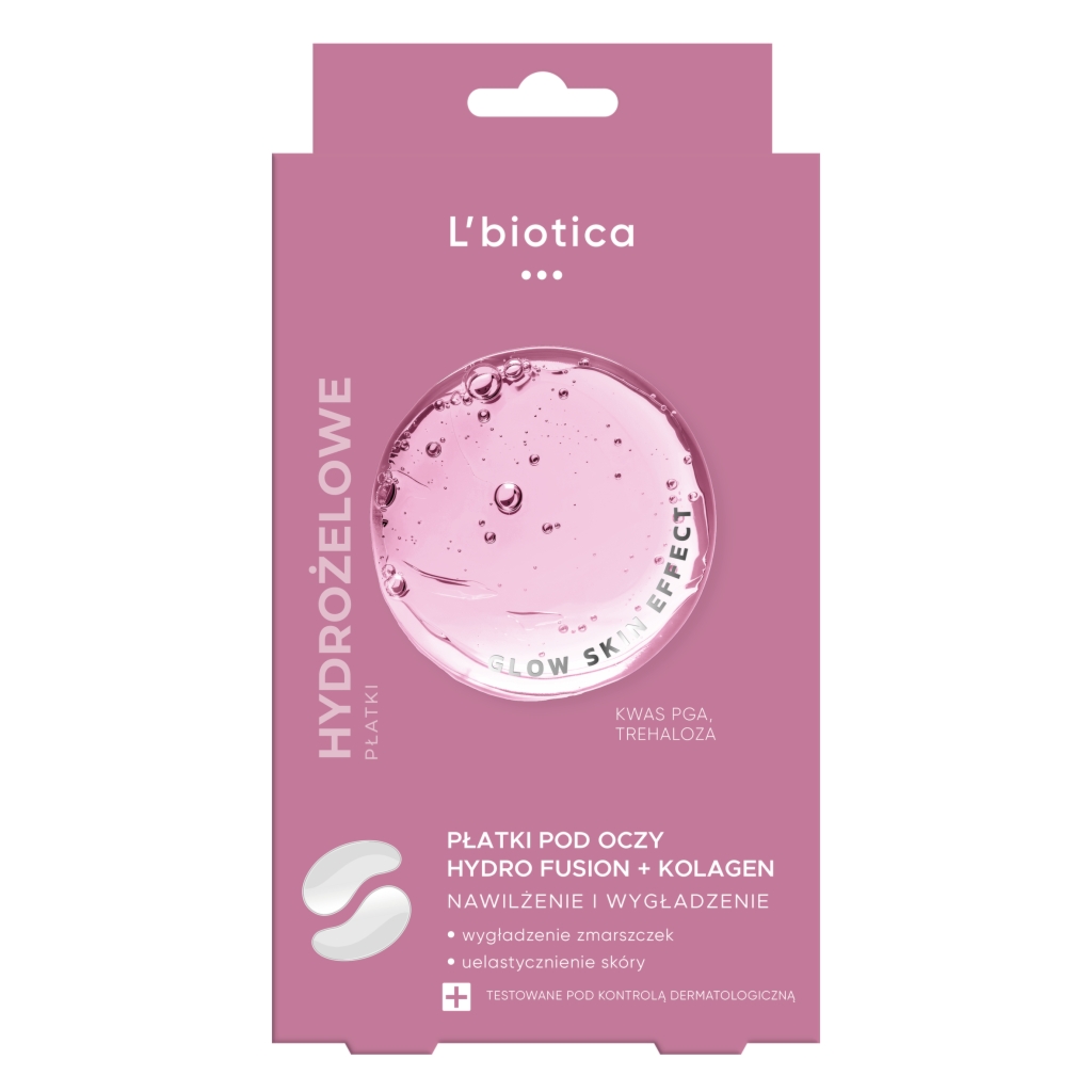 L'BIOTICA PGA Hydro Fusion Hydrożelowe płatki pod oczy z kolagenem 2 szt.