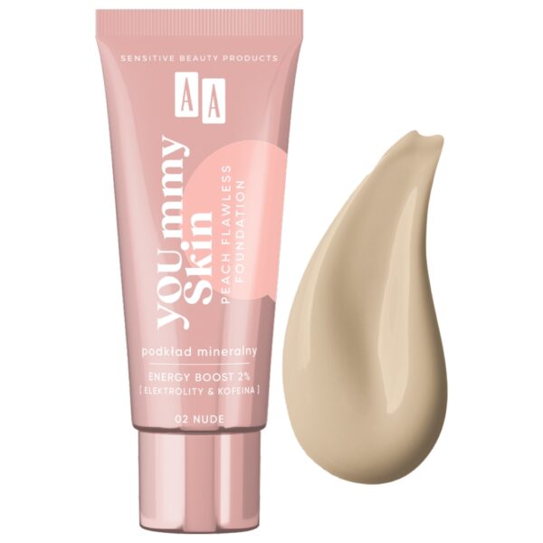 AA YOU.mmy Skin Peach Flawless Foundation podkład mineralny 02 Nude 30 ml