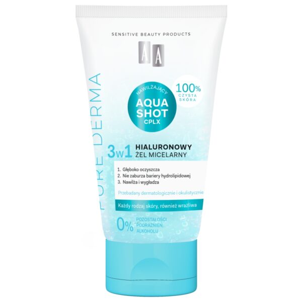 AA Pure Derma Hialuronowy żel micelarny 3 w 1 150 ml