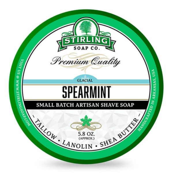 Stirling Glacial Spearmint mydło do golenia w tyglu 170ml