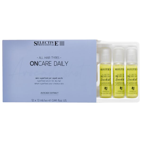 Selective OnCare Daily Avocado Shot - serum nawilżająco-odżywcze do włosów, 12x13ml