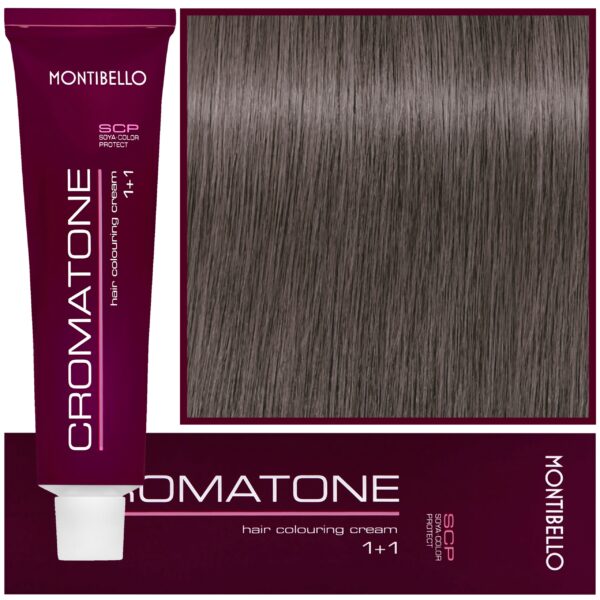Montibello Cromatone - profesjonalna farba do trwałej koloryzacji, 60ml 7,21 | Średni Perłowy Popielaty Blond