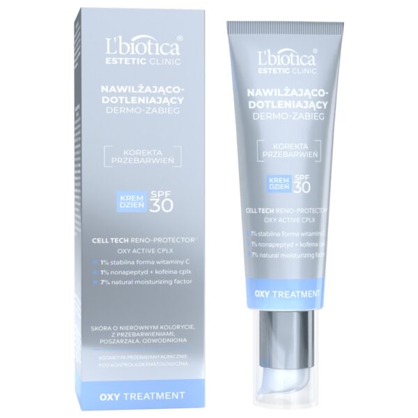 L'BIOTICA Estetic Clinic OXY Treatment Nawilżająco-dotleniający dermo zabieg krem dzień SPF30 35 ml
