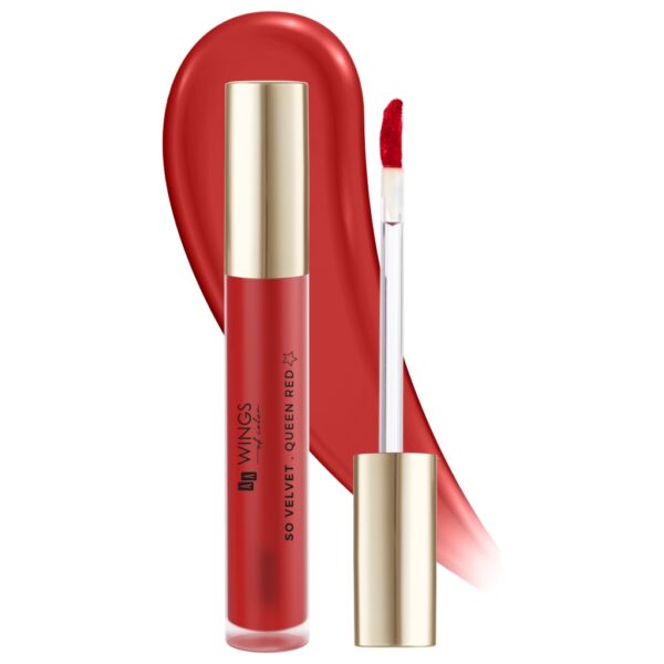 AA WINGS OF COLOR So Velvet Pomadka Matowa W Płynie Queen Red 5 ml