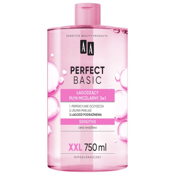AA Perfect Basic Łagodzący płyn micelarny 3w1 SENSITIVE 750 ml