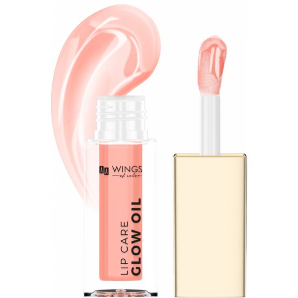AA WINGS OF COLOR Lip Care Glow Oil Pielęgnujący olejek do ust 01 Peach 4,5 ml