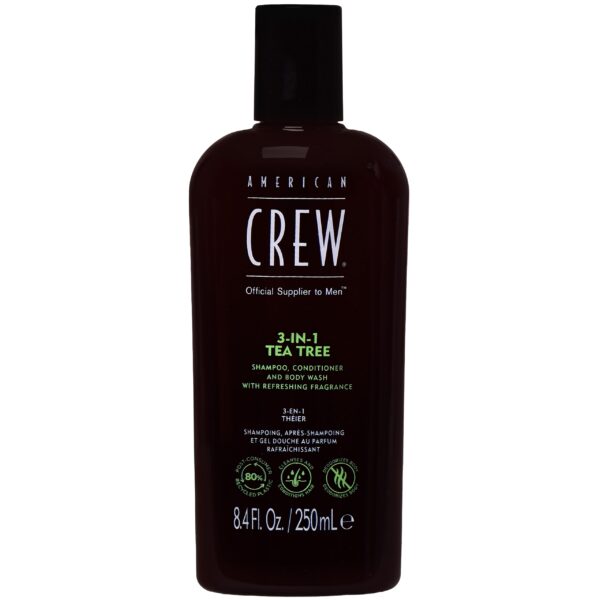 American Crew 3in1 Tea Tree Gel - żel 3 w 1 do mycia włosów i ciała, 250ml