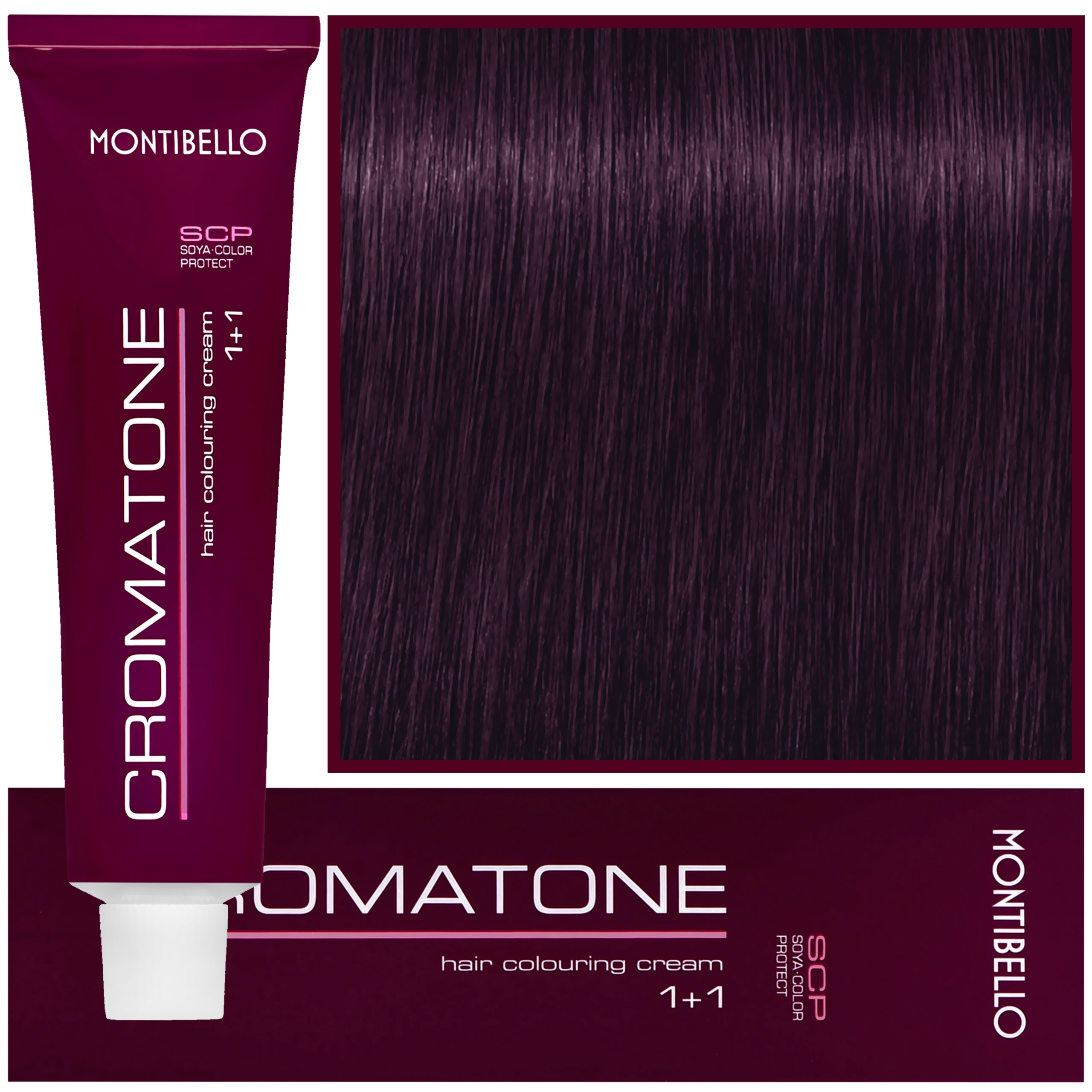 Montibello Cromatone - profesjonalna farba do trwałej koloryzacji, 60ml 6,8 | Ciemny Fioletowy Blond