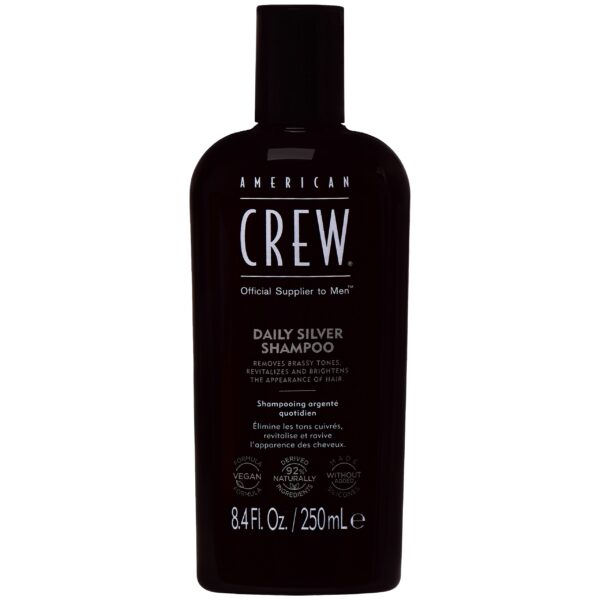 American Crew Daily Silver Shampoo - neutralizujący żółte tony szampon do włosów siwych i blond, 250ml