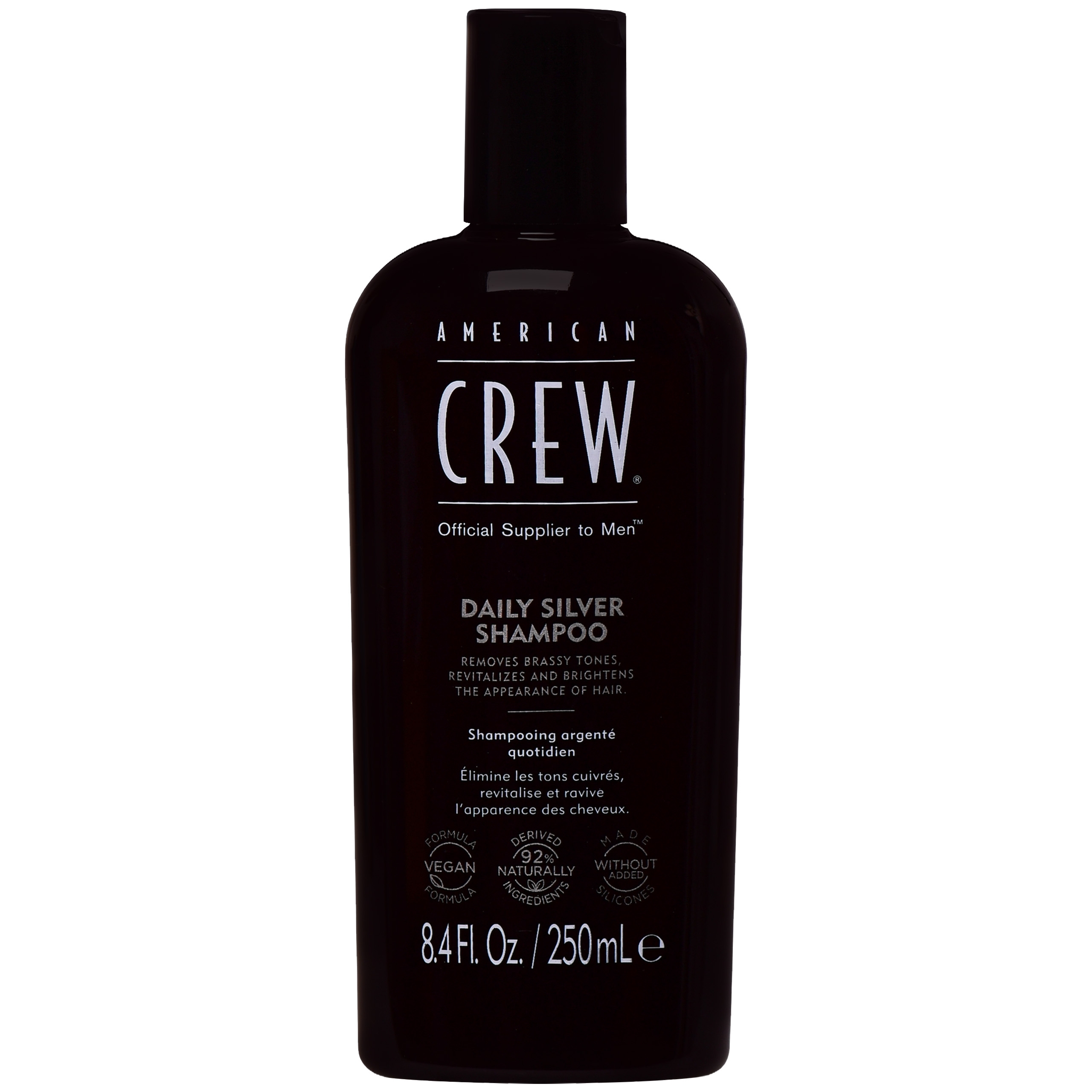 American Crew Daily Silver Shampoo - neutralizujący żółte tony szampon do włosów siwych i blond, 250ml