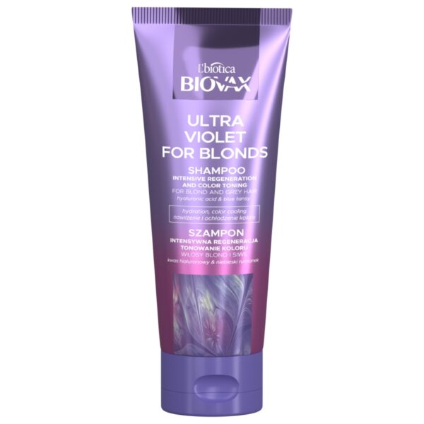 BIOVAX Ultra Violet Intensywnie regenerujący szampon tonujący do włosów blond i siwych 200 ml