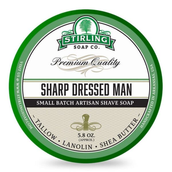 Stirling Sharp Dressed Man mydło do golenia w tyglu 170ml