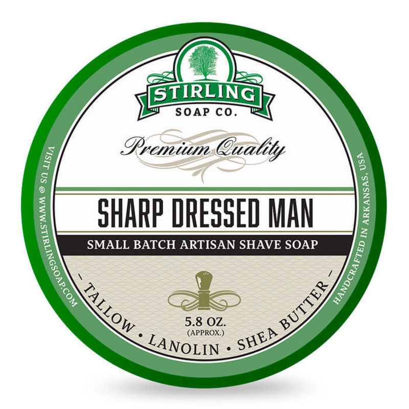 Stirling Sharp Dressed Man mydło do golenia w tyglu 170ml