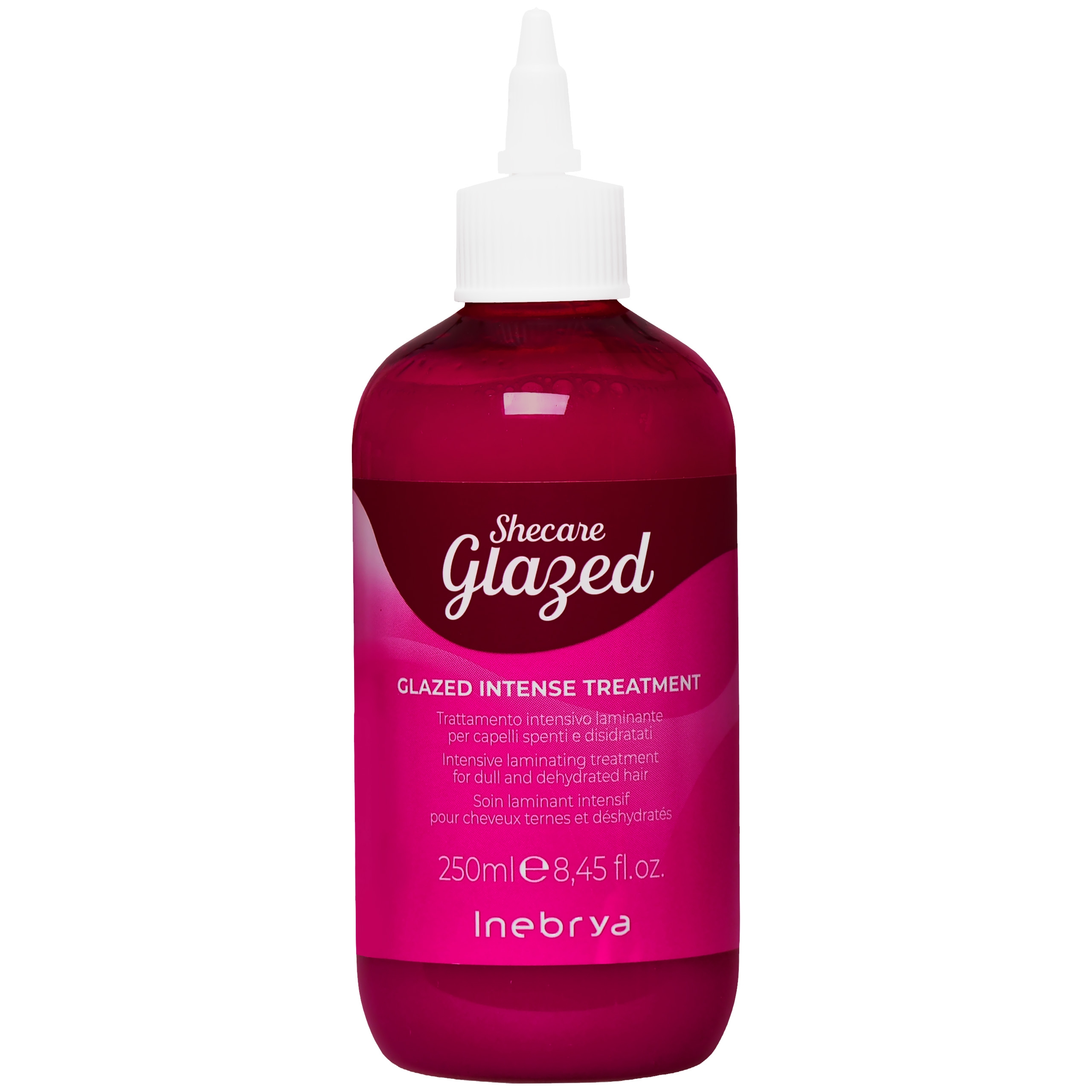 Inebrya Shecare Glazed Intense Treatment - intensywna kuracja regenerująca do włosów zniszczonych i osłabionych, 250ml