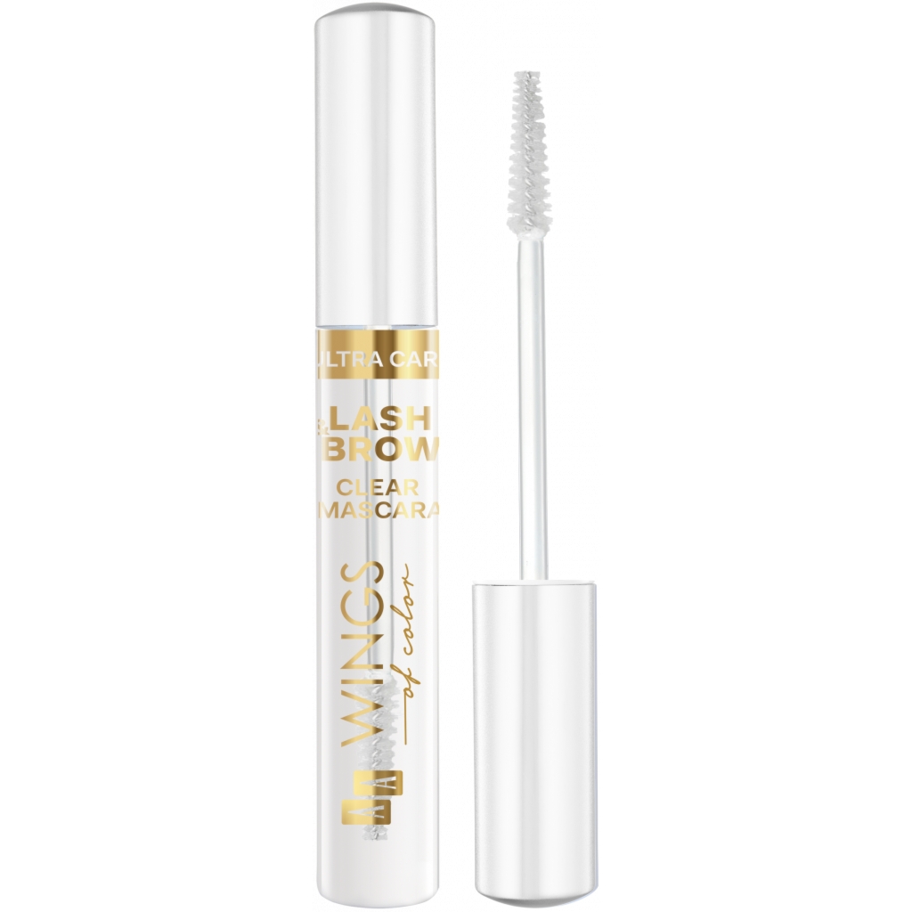 AA WINGS OF COLOR Ultra Care Lash&Brow Clear Mascara Modelująca, Nabłyszczająca Mascara Do Rzęs i Brwi 10 ml