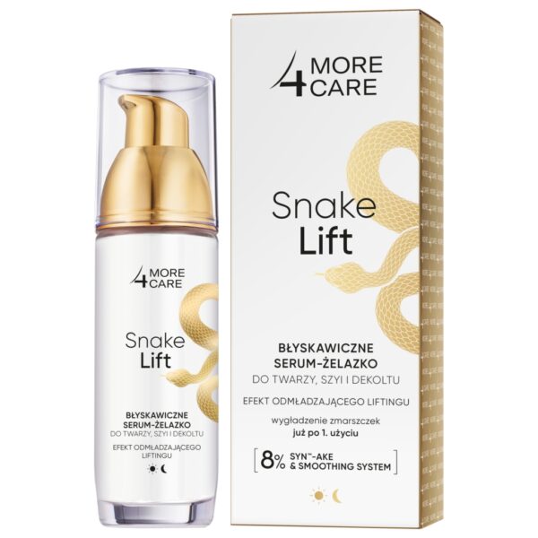 More4Care Snake Lift Błyskawiczne serum-żelazko do twarzy szyi i dekoltu 35 ml