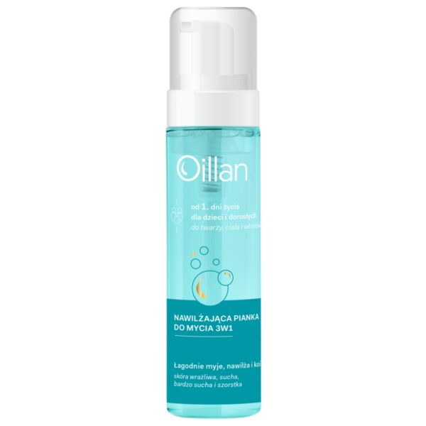 OILLAN Nawilżająca pianka do mycia 3w1 200 ml