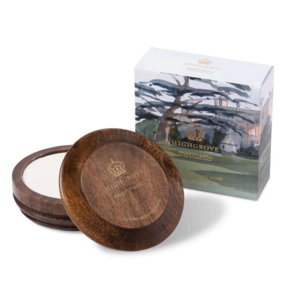 Truefitt & Hill Highgrove Luxury mydło do golenia w drewnianym tyglu 100g
