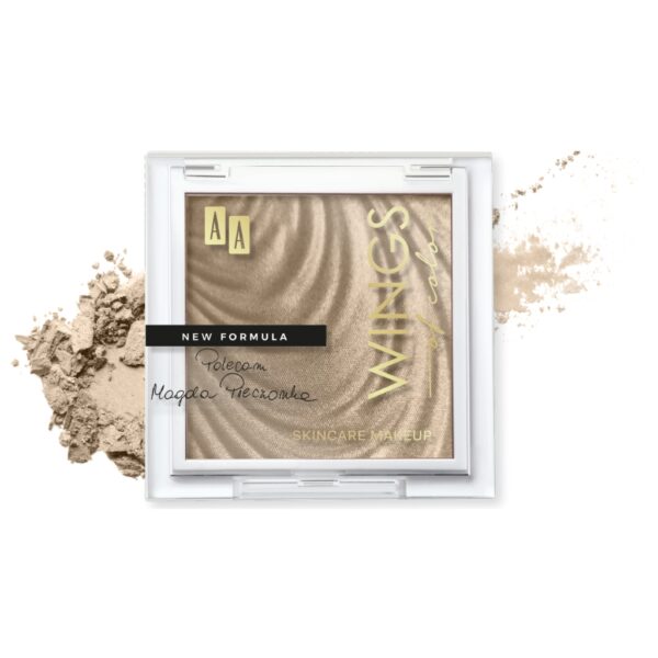 AA WINGS OF COLOR Glass Highlighter Wielofunkcyjny rozświetlacz z efektem tafli 02 Gold Glow 7 g