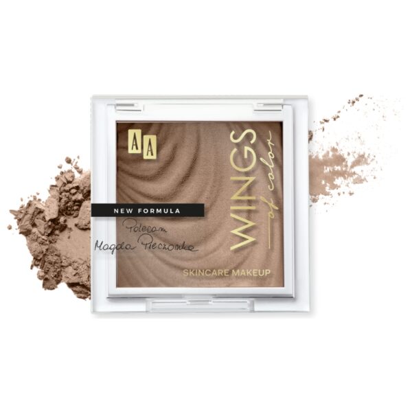 AA WINGS OF COLOR Matte Bronze Matowy bronzer do konturowania twarzy 01 Soft Bronze 7 g