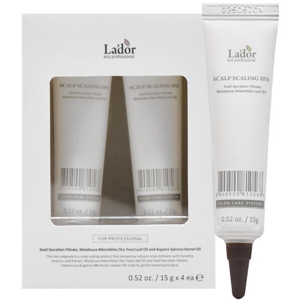 La'dor Scalp Scaling Spa Hair Ampoule – kuracja złuszczająca do skóry głowy, 4x15g