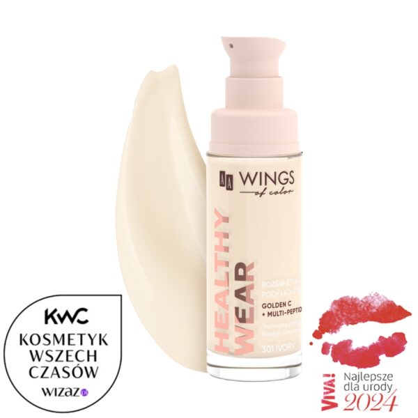 AA WINGS OF COLOR Healthy Wear Podkład-Tint Rozświetlający 301 Ivory 30 ml