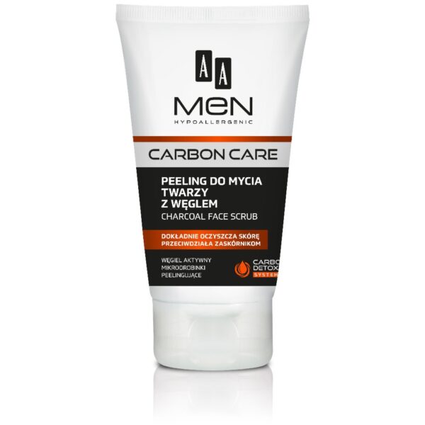 AA MEN CARBON CARE Peeling do mycia twarzy z węglem 150 ml