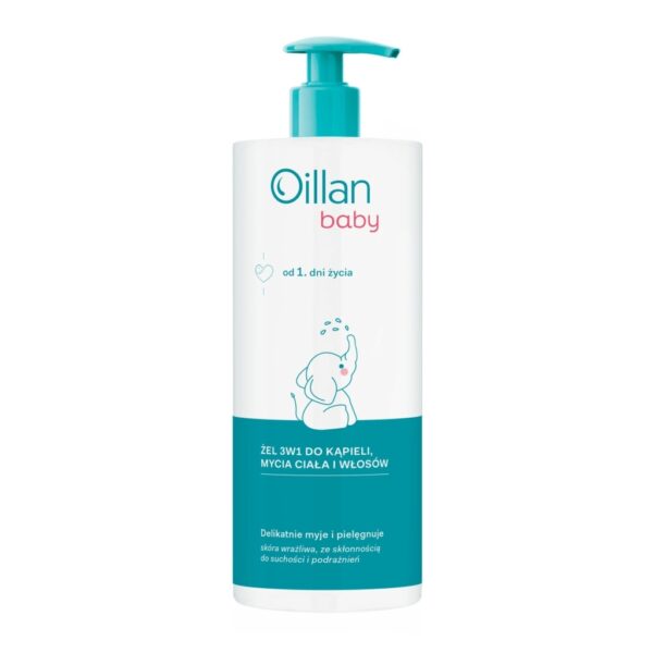 OILLAN Baby Żel 3w1 do kąpieli, mycia ciała i włosów 750 ml