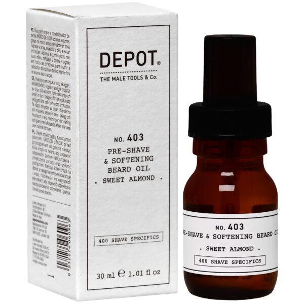 Depot NO. 403 Pre-Shave & Softening Beard Oil - zmiękczający olejek do brody przed goleniem, 50ml