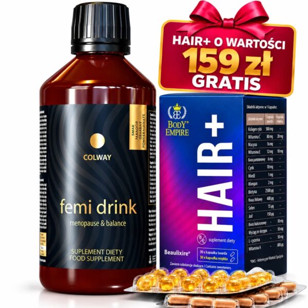 Zestaw Femi Drink Menopause & Balance + Hair+ Gratis