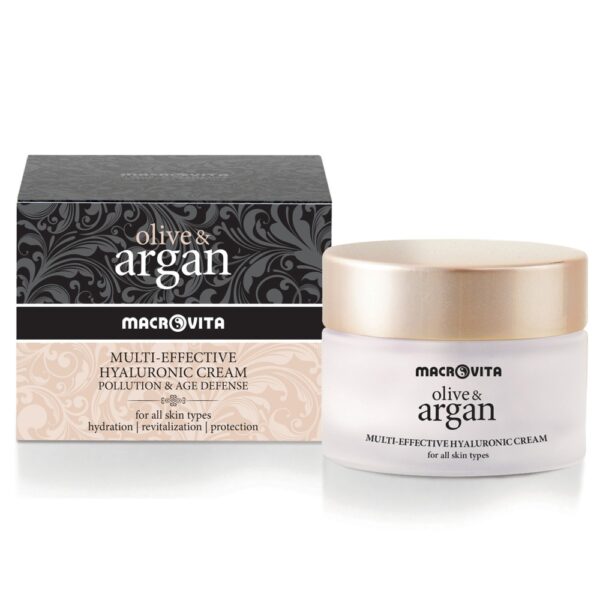 Zestaw Macrovita Olive & Argan: krem hialuronowy 50ml + GRATIS eliksir piękna 15ml