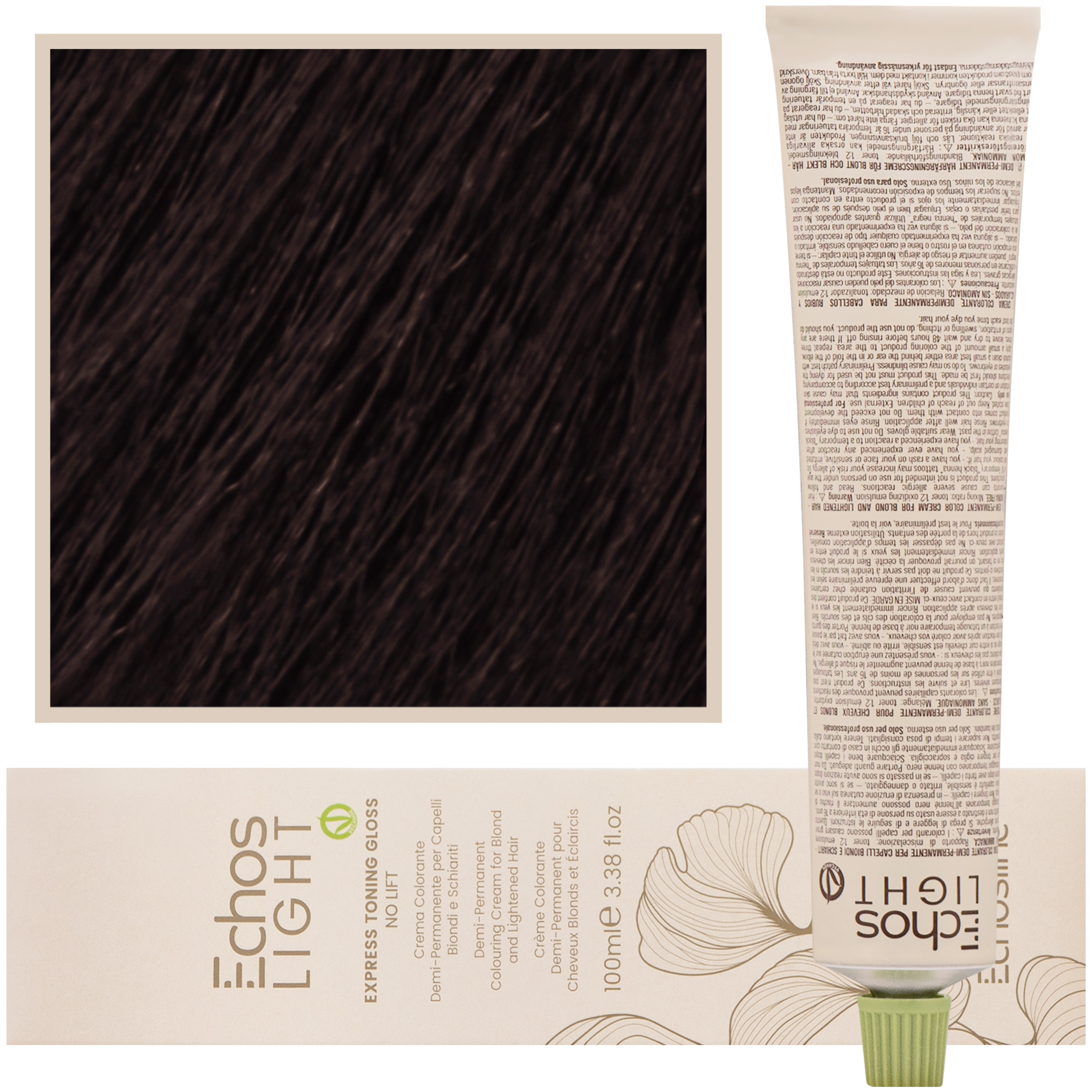 Echosline Echoslight - Toner koloryzujący do włosów, 100ml Wenge | Ciemny Brąz