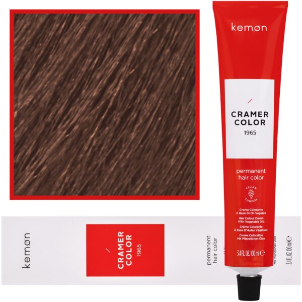 Kemon Cramer Color - kremowa farba do włosów z olejem kokosowym, 100ml 6.16 | Ciemny Blond Popielato Mahoniowy