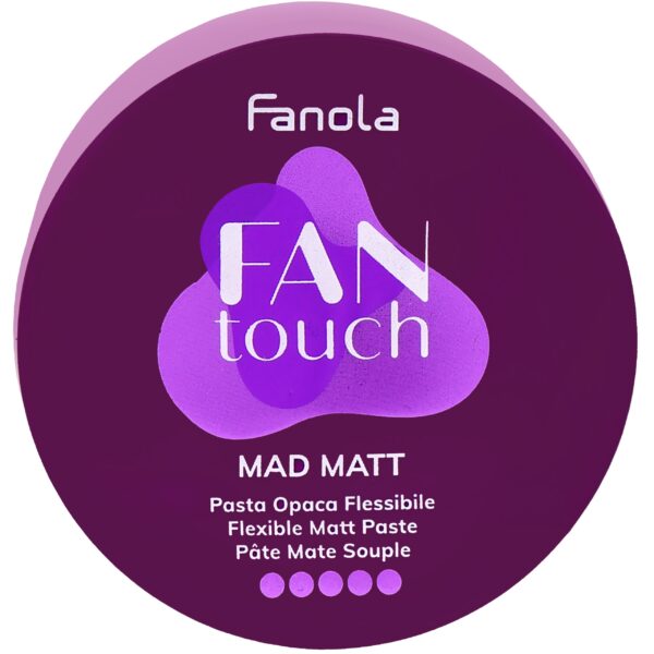 Fanola FanTouch Mad Matt Flexible Matt Paste - mocno utrwalająca matująca pasta do włosów, 100ml