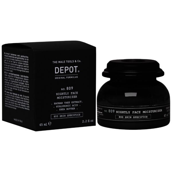 Depot NO. 809 Nightly Face Moisturizer - nawilżający krem na noc dla mężczyzn, 65ml