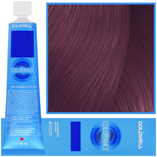 Goldwell Colorance - profesjonalna farba do półtrwałej koloryzacji, 60ml 6VV@PK | Metaliczny Stalowy Fiolet Z Różem