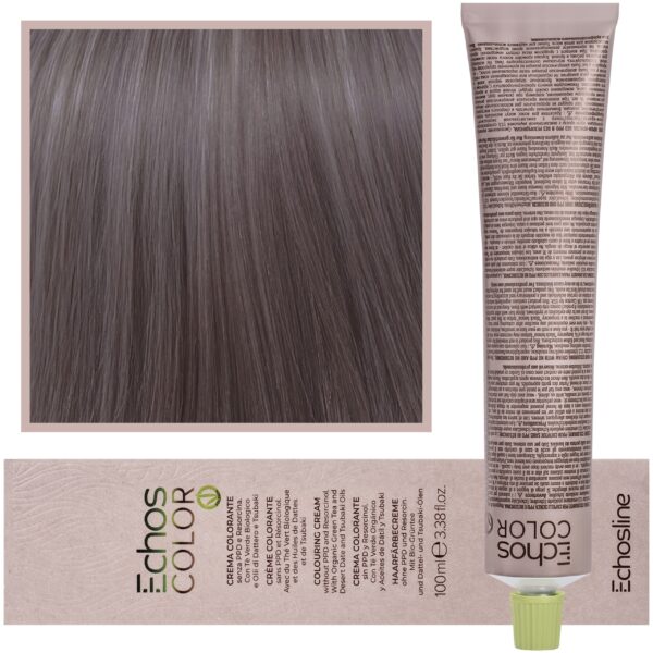 Echosline Echos Color Colouring Cream - wegańska farba do włosów, 100ml 5.12 | Jasny Brąz Popielato-Fioletowy